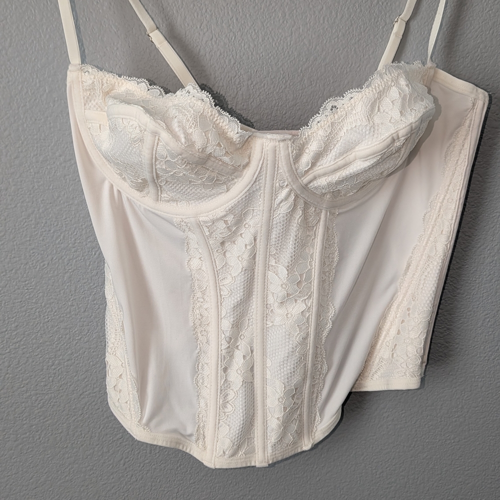 Forever 21 Cream Bustier Top